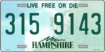 NH license plate 3159143