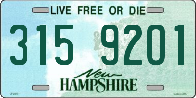 NH license plate 3159201