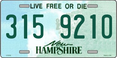 NH license plate 3159210