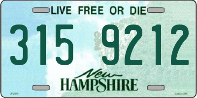 NH license plate 3159212