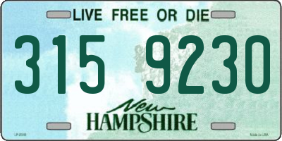 NH license plate 3159230