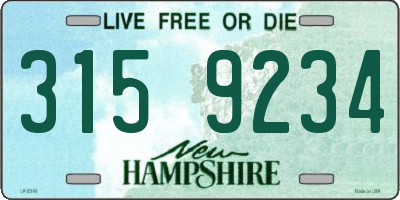 NH license plate 3159234