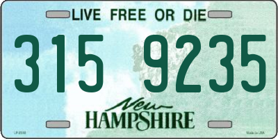 NH license plate 3159235