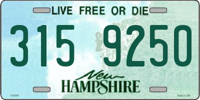 NH license plate 3159250