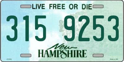 NH license plate 3159253