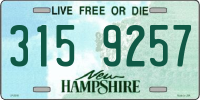 NH license plate 3159257