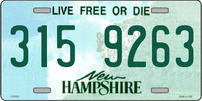 NH license plate 3159263