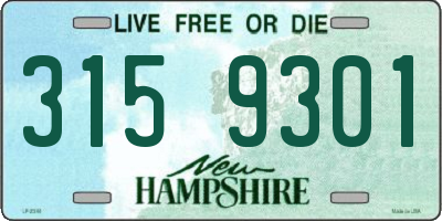 NH license plate 3159301