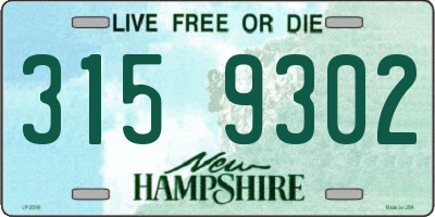 NH license plate 3159302