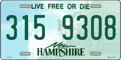 NH license plate 3159308