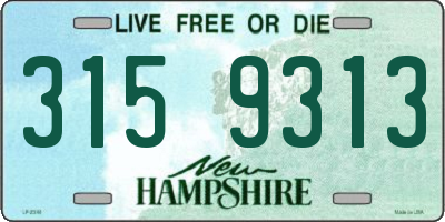 NH license plate 3159313
