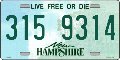 NH license plate 3159314