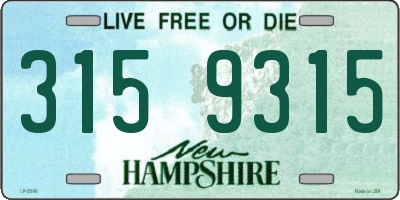 NH license plate 3159315