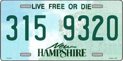NH license plate 3159320