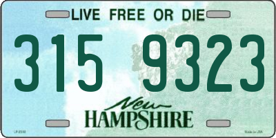 NH license plate 3159323