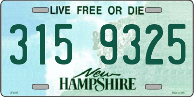 NH license plate 3159325