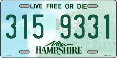 NH license plate 3159331