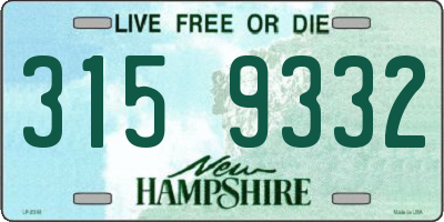 NH license plate 3159332