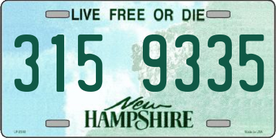 NH license plate 3159335