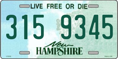 NH license plate 3159345