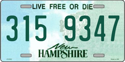 NH license plate 3159347