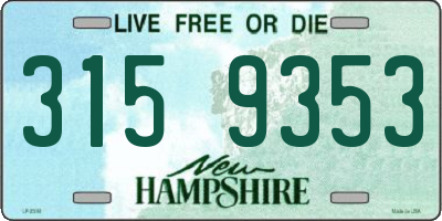 NH license plate 3159353