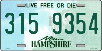 NH license plate 3159354