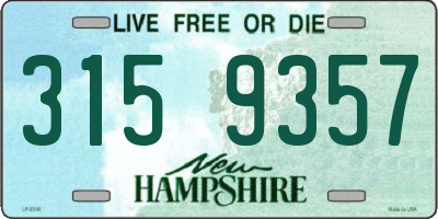 NH license plate 3159357