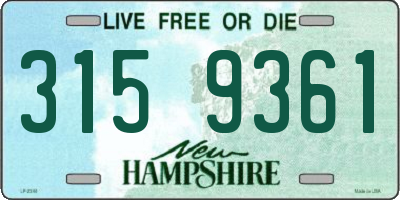 NH license plate 3159361