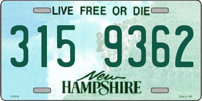 NH license plate 3159362