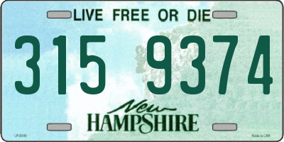 NH license plate 3159374