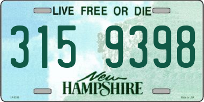 NH license plate 3159398