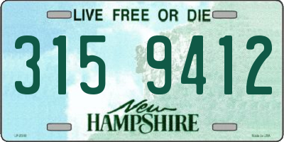 NH license plate 3159412