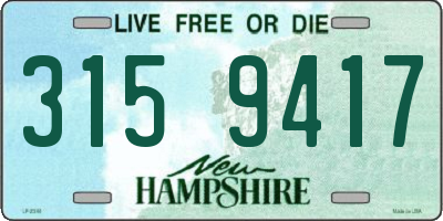 NH license plate 3159417
