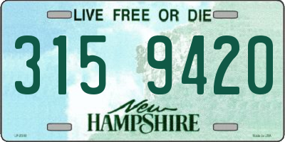 NH license plate 3159420