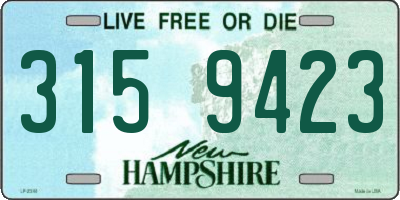 NH license plate 3159423