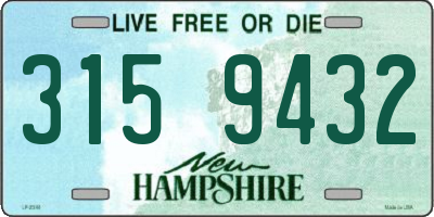 NH license plate 3159432