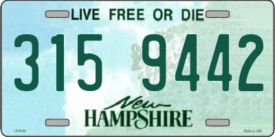 NH license plate 3159442