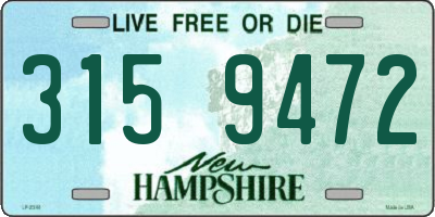 NH license plate 3159472