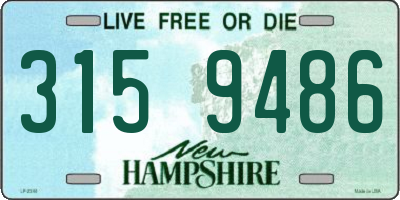 NH license plate 3159486