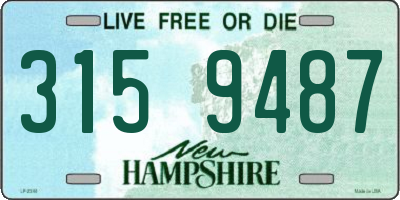 NH license plate 3159487