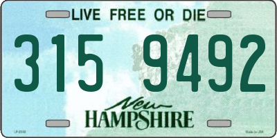 NH license plate 3159492