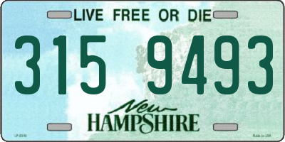 NH license plate 3159493