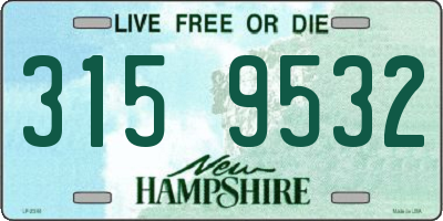 NH license plate 3159532