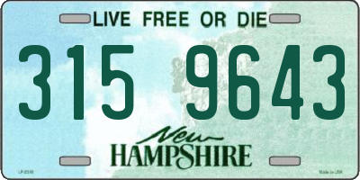 NH license plate 3159643