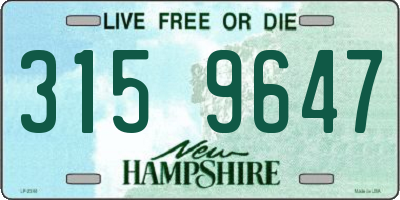 NH license plate 3159647