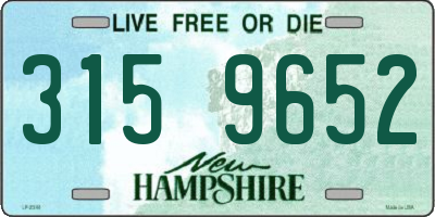 NH license plate 3159652