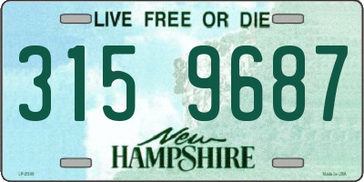 NH license plate 3159687