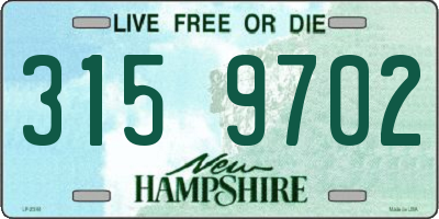 NH license plate 3159702