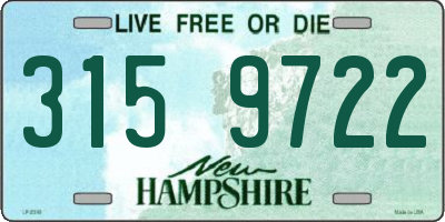 NH license plate 3159722